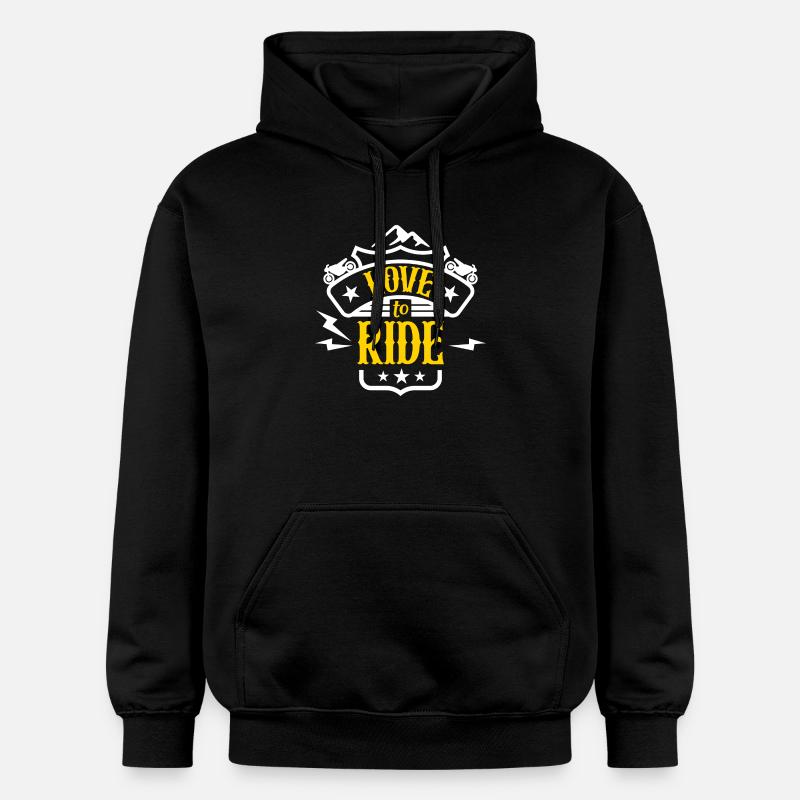 J’adore rouler - Sweat à capuche Softstyle® Gildan Unisexe - noir