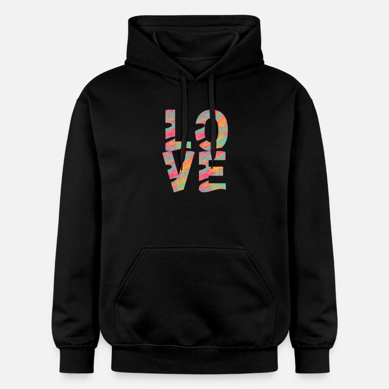 LOVE - Sweat à capuche Softstyle® Gildan Unisexe - noir
