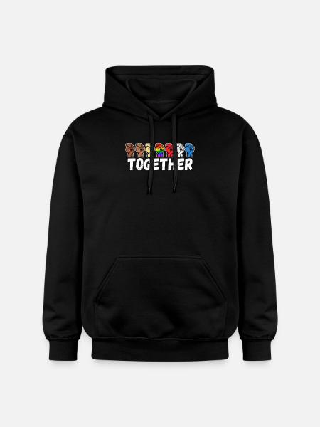 Equality Lgbt rainbow saying - Gildan Unisex Softstyle® Midweight Hoodie - black