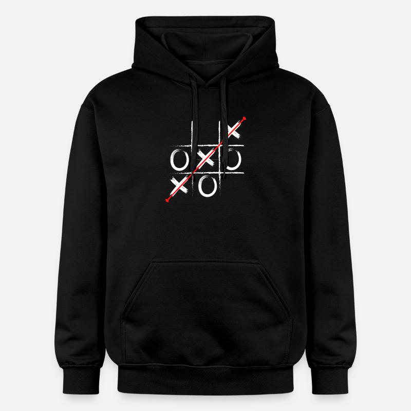 Tic Tac Diagonal Rouge - Sweat à capuche Softstyle® Gildan Unisexe - noir