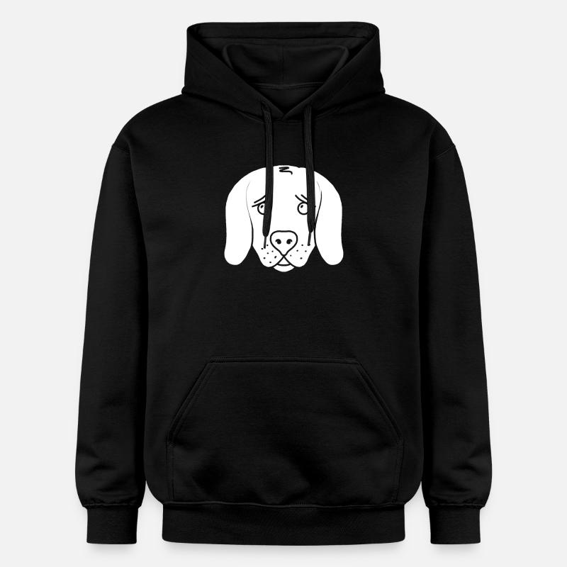 Chien (blanc) - Sweat à capuche Softstyle® Gildan Unisexe - noir