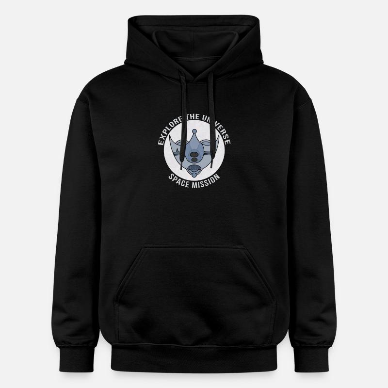 Mission spatiale Explorer l’univers - Sweat à capuche Softstyle® Gildan Unisexe - noir
