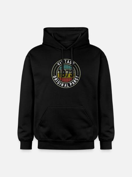 Originalteile-Abzeichen von 1973 - Gildan Unisex Softstyle® Midweight Hoodie - Schwarz