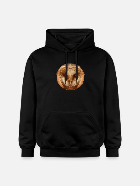 coole tierprints, Schleiereule gesicht - Gildan Unisex Softstyle® Midweight Hoodie - Schwarz