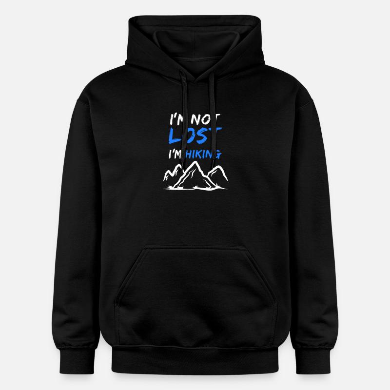 Wanderer Statement Klettersteig Wanderung Wandern - Gildan Unisex Softstyle® Midweight Hoodie - Schwarz