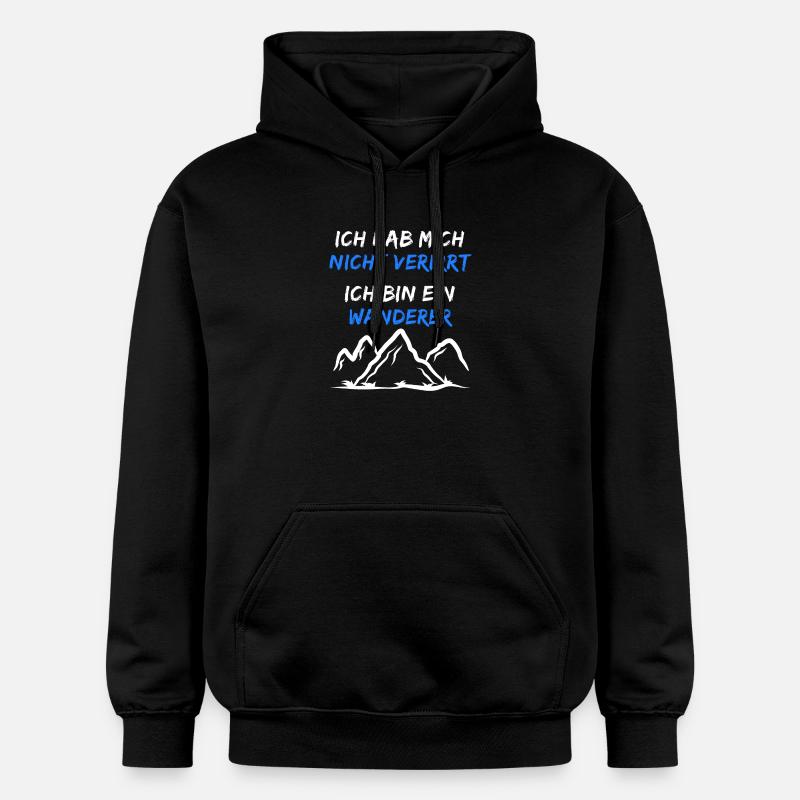Berggipfel Wanderwege Statement Wandern Wanderer - Gildan Unisex Softstyle® Midweight Hoodie - Schwarz