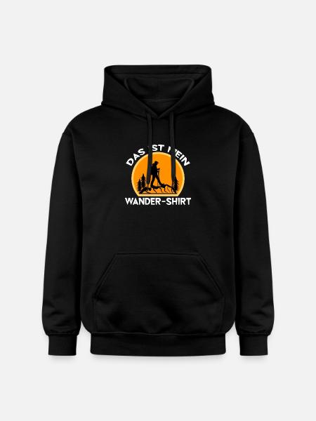 Klettern Wandern Wanderer Bergwandern Statement - Gildan Unisex Softstyle® Midweight Hoodie - Schwarz