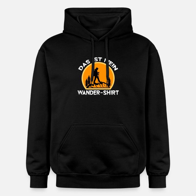 Klettern Wandern Wanderer Bergwandern Statement - Gildan Unisex Softstyle® Midweight Hoodie - Schwarz