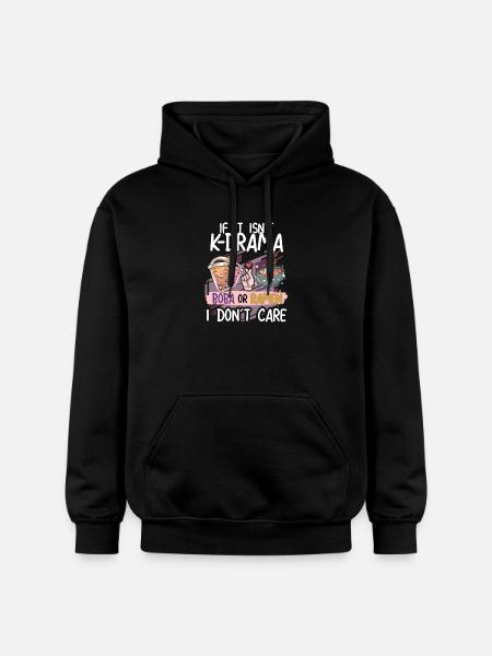 K-Drama Boba oder Ramen Design - Gildan Unisex Softstyle® Midweight Hoodie - Schwarz