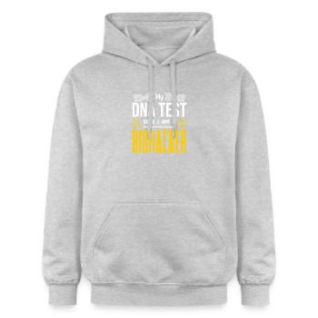 My DNA test says I'm a biohacker - Gildan Unisex Softstyle® Midweight Hoodie - light heather grey - Front - Liana (172cm) & Jaron (178cm)