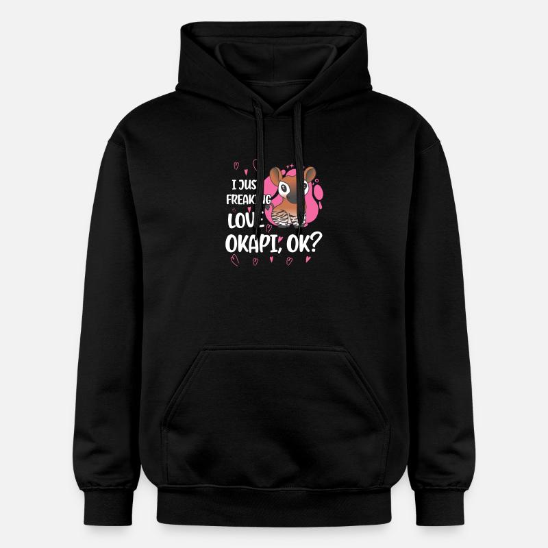 Ich liebe Okapi - Gildan Unisex Softstyle® Midweight Hoodie - Schwarz