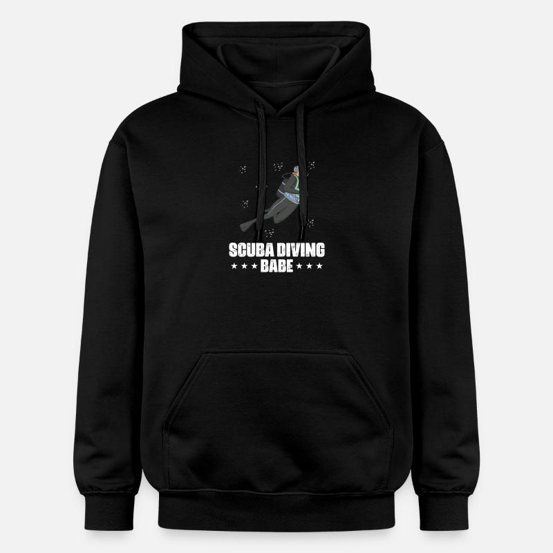 Design de plongée sous-marine - Sweat à capuche Softstyle® Gildan Unisexe - noir