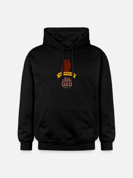 Gave fars dag - far er den bedste / mænds dag - Gildan Softstyle® Midweight unisex-hoodie - sort