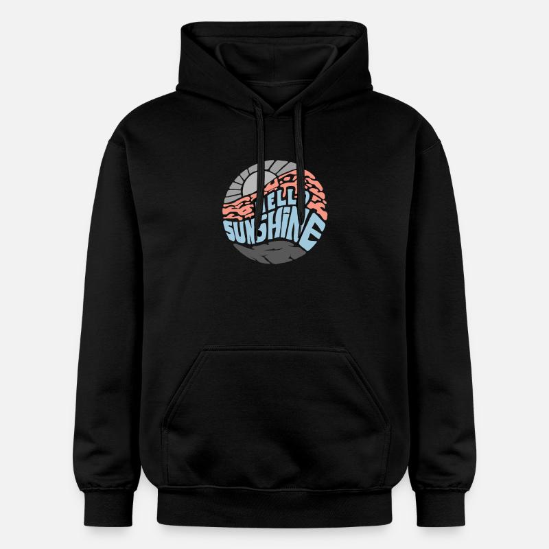 Bonjour Sunshine! Été, soleil, vacances - Sweat à capuche Softstyle® Gildan Unisexe - noir