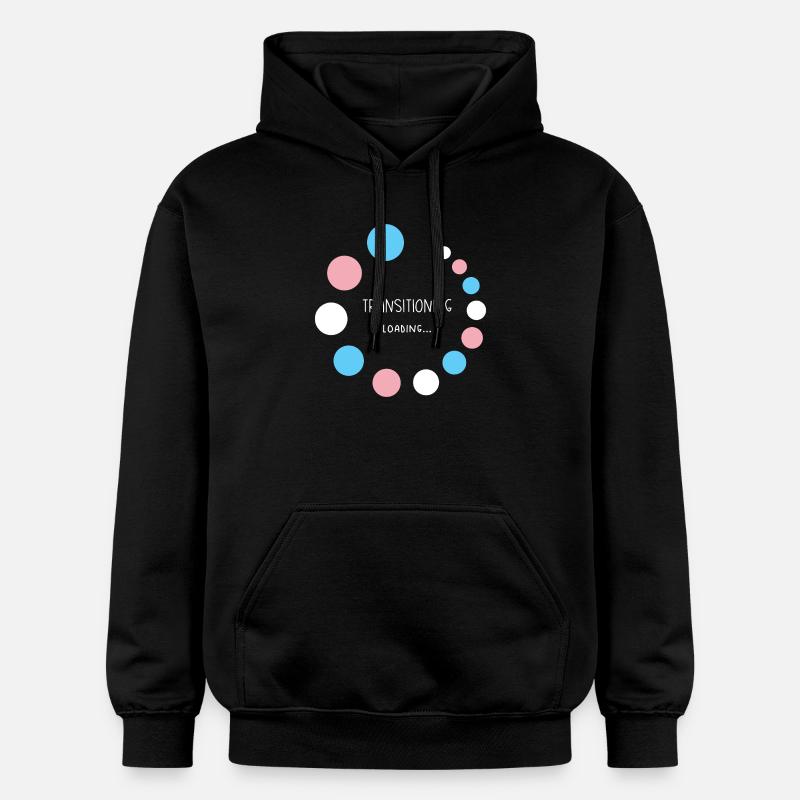 Pride Month - Transitioning... Loading - Gildan Unisex Softstyle® Midweight Hoodie - black