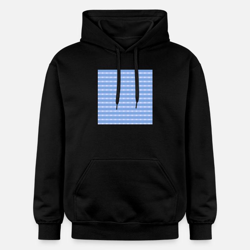 karierte muster, Leinenstoffmuster Gitteroptik - Gildan Unisex Softstyle® Midweight Hoodie - Schwarz