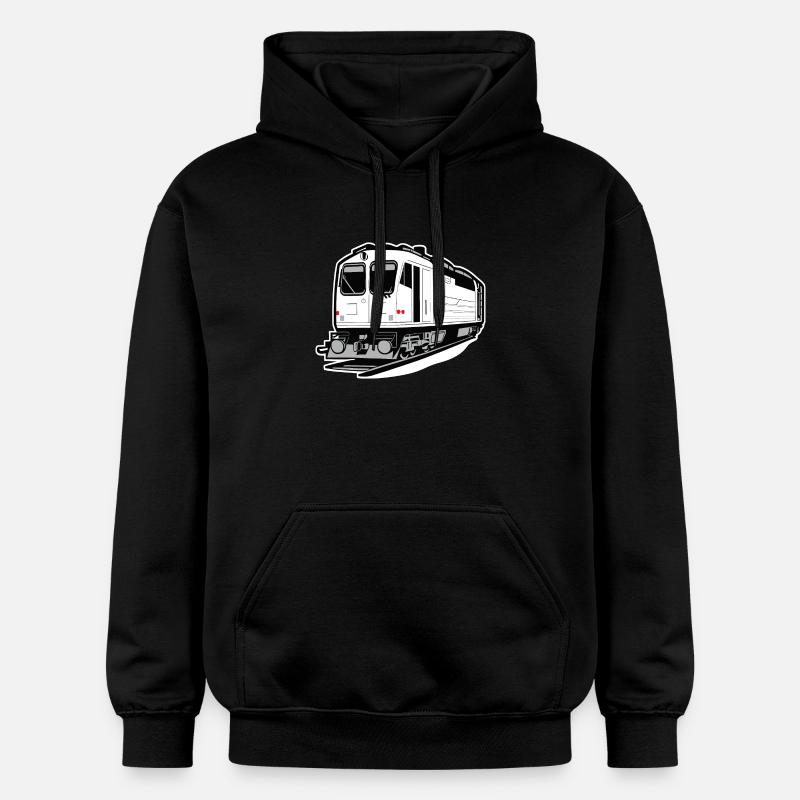 Locomotive, train, chemin de fer - Sweat à capuche Softstyle® Gildan Unisexe - noir