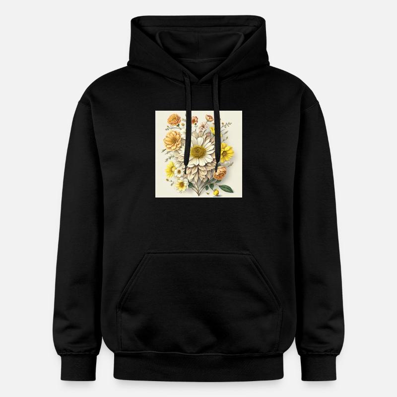 Fleur - Sweat à capuche Softstyle® Gildan Unisexe - noir