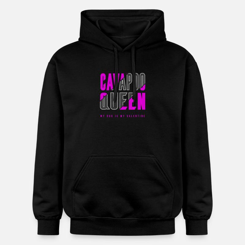 Cavapoo Queen - Gildan Unisex Softstyle® Midweight Hoodie - black