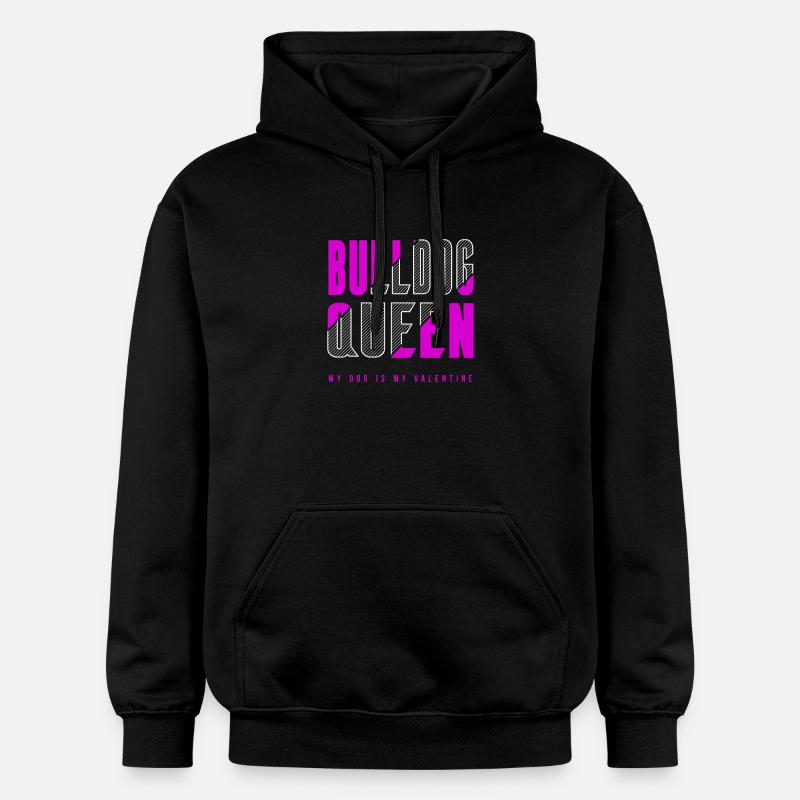 Bulldog Queen - Sweat à capuche Softstyle® Gildan Unisexe - noir