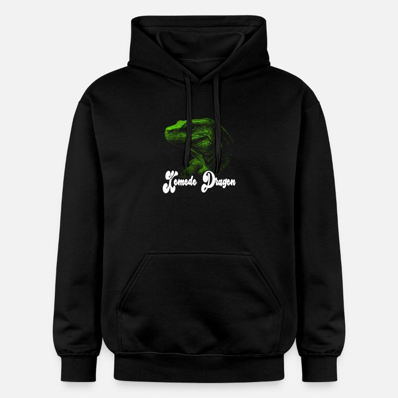 Motif du dragon de Komodo - Sweat à capuche Softstyle® Gildan Unisexe - noir