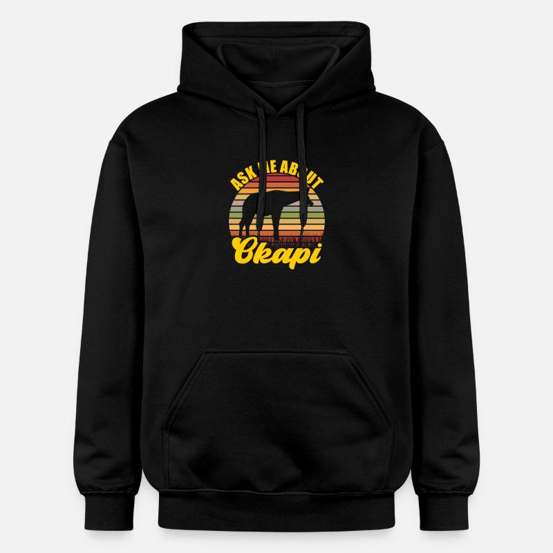 Découvrez l'okapi à l'état sauvage - Sweat à capuche Softstyle® Gildan Unisexe - noir