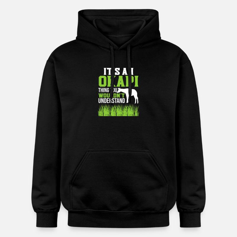 Aventure au zoo d'Okapi - Sweat à capuche Softstyle® Gildan Unisexe - noir