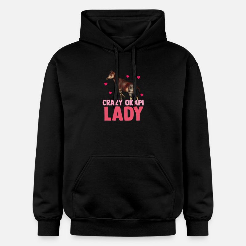Im Herzen des Waldes Okapi - Gildan Unisex Softstyle® Midweight Hoodie - Schwarz