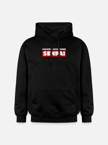 Anime Japan Animation Senpai Statement Comic - Gildan Unisex Softstyle® Midweight Hoodie - Schwarz