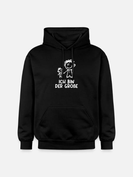Stolzer Großer Bruder Statement Geschwister - Gildan Unisex Softstyle® Midweight Hoodie - Schwarz