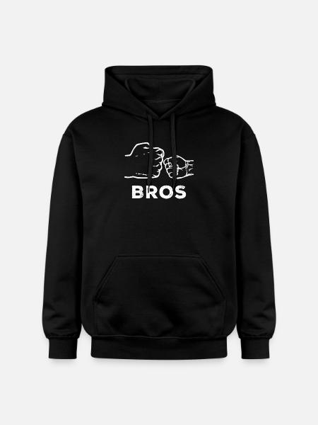Proud Big Brother Statement Siblings - Gildan Unisex Softstyle® Midweight Hoodie - black