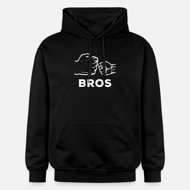 Stolzer Großer Bruder Statement Geschwister - Gildan Unisex Softstyle® Midweight Hoodie - Schwarz