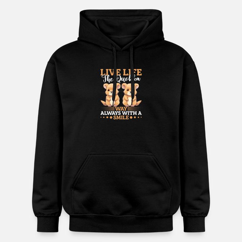 La vie de Quokka - Sweat à capuche Softstyle® Gildan Unisexe - noir