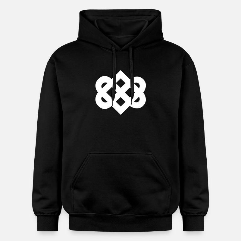 Motif Tribal Abstrait Élégant - Sweat à capuche Softstyle® Gildan Unisexe - noir