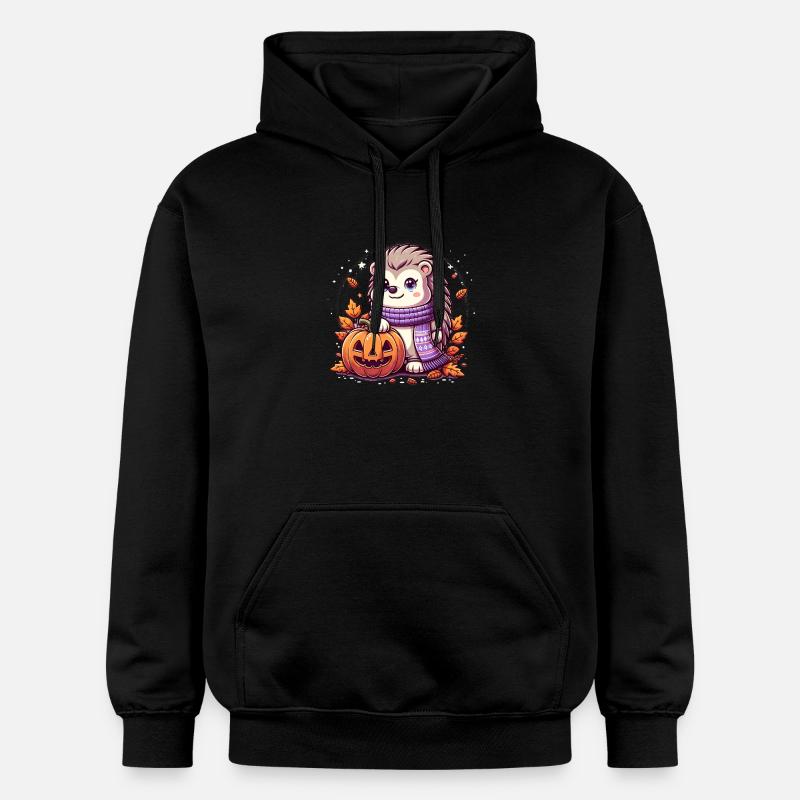 Halloween, hérisson - Sweat à capuche Softstyle® Gildan Unisexe - noir