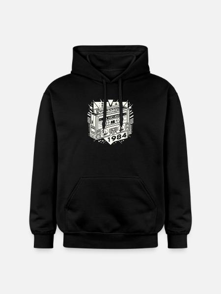 Birthday Very Best Of 1984 Retro - Gildan Unisex Softstyle® Midweight Hoodie - black
