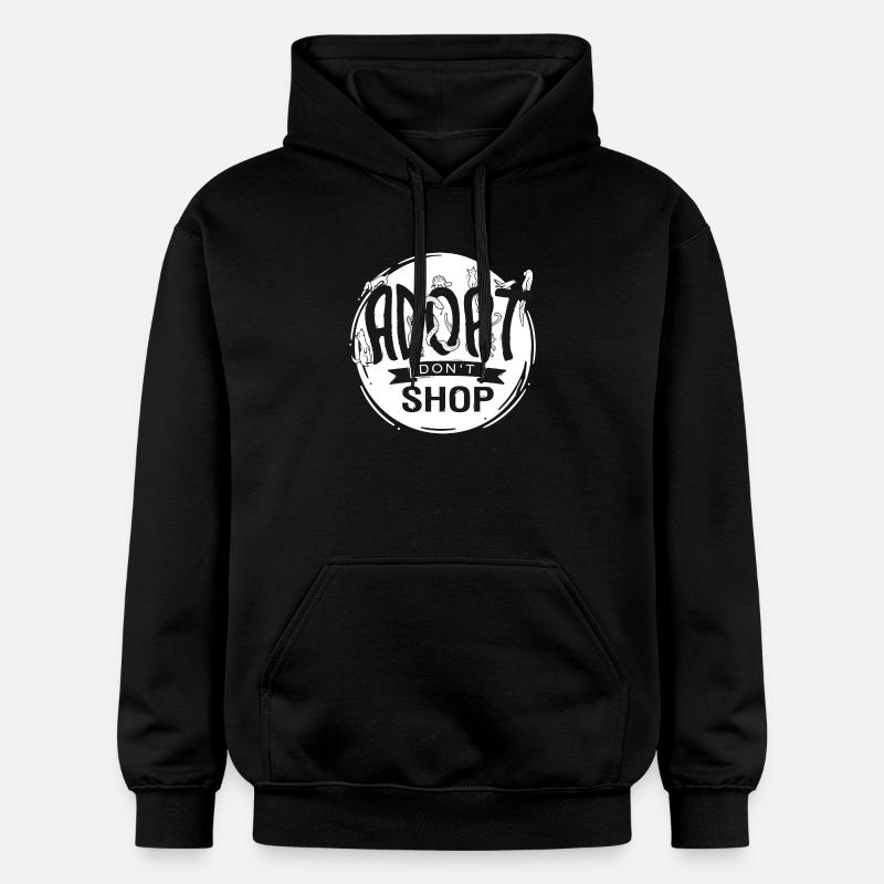 Adoptez Don’t Shop - Sweat à capuche Softstyle® Gildan Unisexe - noir