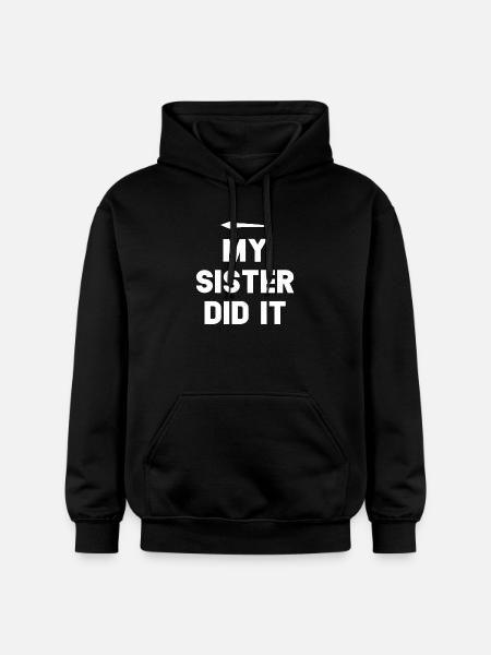 Schwester Errungenschaft Mutiges Zitat - Gildan Unisex Softstyle® Midweight Hoodie - Schwarz