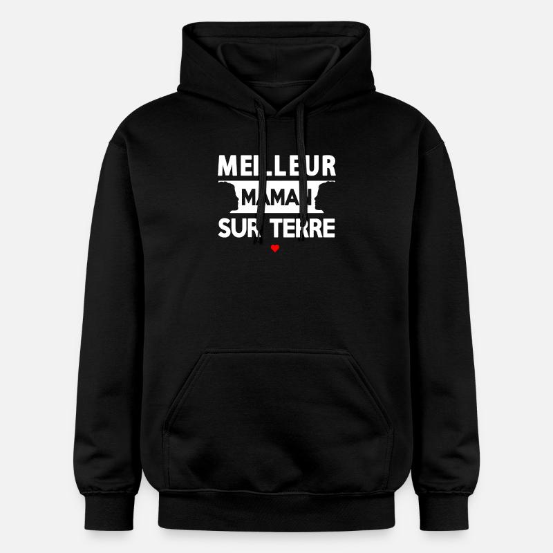 Citation Maternelle Sur Terre - Sweat à capuche Softstyle® Gildan Unisexe - noir