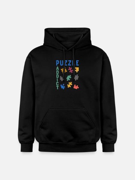 Puzzle addict - Sweat à capuche Softstyle® Gildan Unisexe - noir