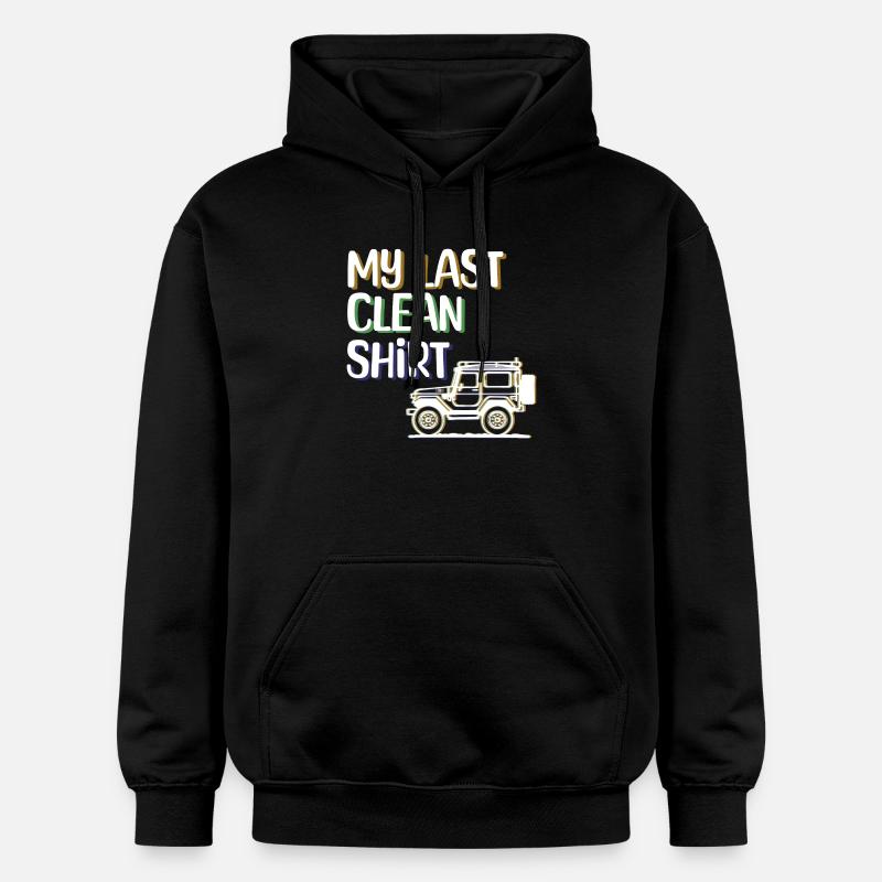 Camper Randonneur Déclaration Camping Caravane - Sweat à capuche Softstyle® Gildan Unisexe - noir