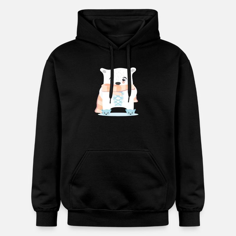 WINTERTIERE EISBÄREN - Gildan Unisex Softstyle® Midweight Hoodie - Schwarz