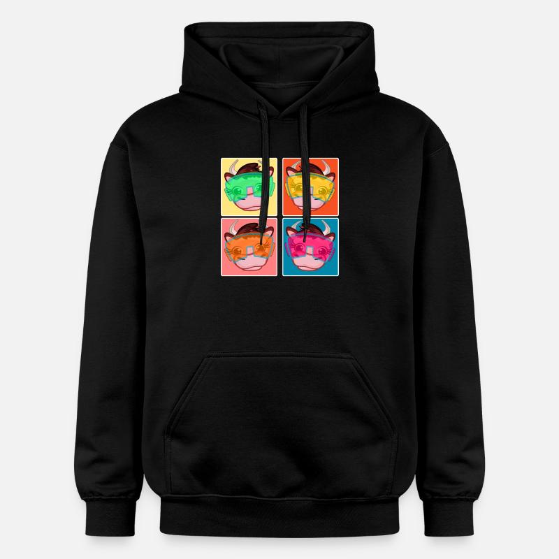 FAMILLES SKIEUSES - WITERFERIEN SKI COWS - Sweat à capuche Softstyle® Gildan Unisexe - noir