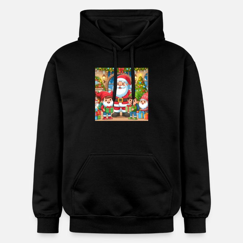 Design de Noël 10 - Sweat à capuche Softstyle® Gildan Unisexe - noir