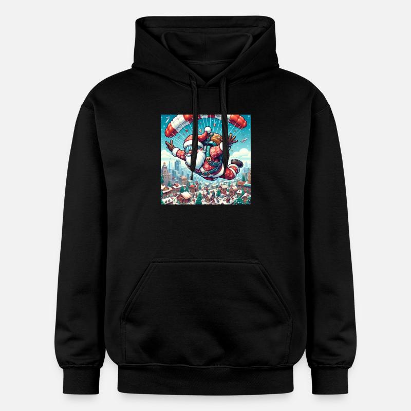 Design de Noël 11 - Sweat à capuche Softstyle® Gildan Unisexe - noir