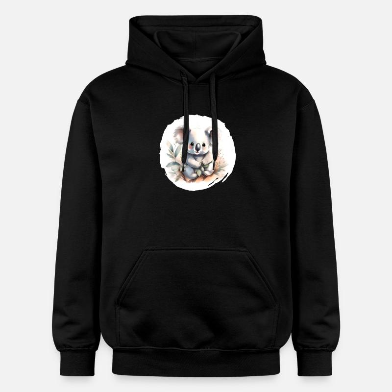 Koala Aquarell - Gildan Unisex Softstyle® Midweight Hoodie - Schwarz