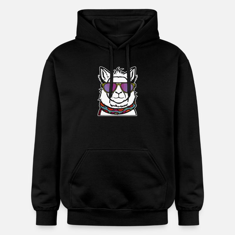 Cooles Lama - Gildan Unisex Softstyle® Midweight Hoodie - Schwarz
