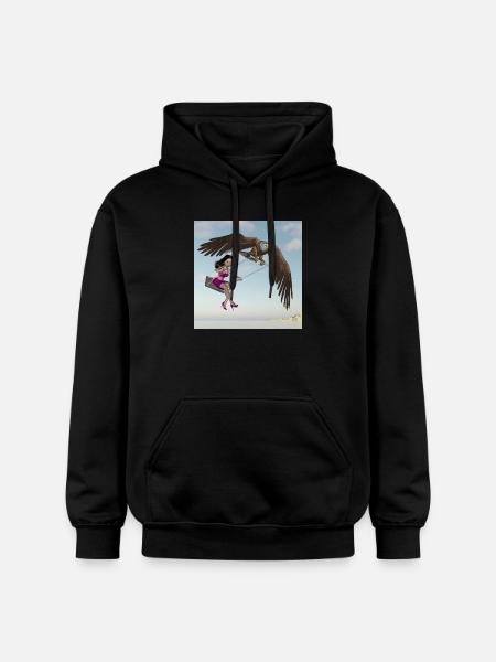 Schwingen am Himmel. - Gildan Unisex Softstyle® Midweight Hoodie - Schwarz