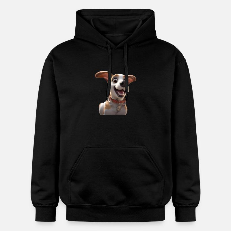 Joyeuse Animation Dog - Sweat à capuche Softstyle® Gildan Unisexe - noir