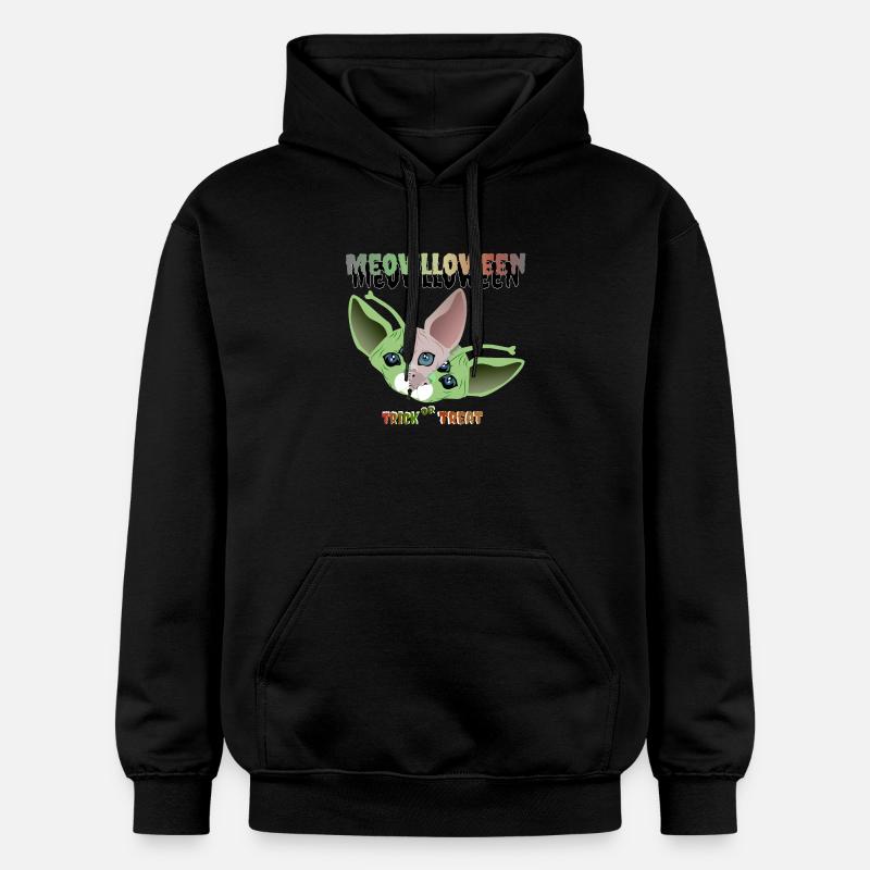 Masque extraterrestre chat sphinx - Sweat à capuche Softstyle® Gildan Unisexe - noir